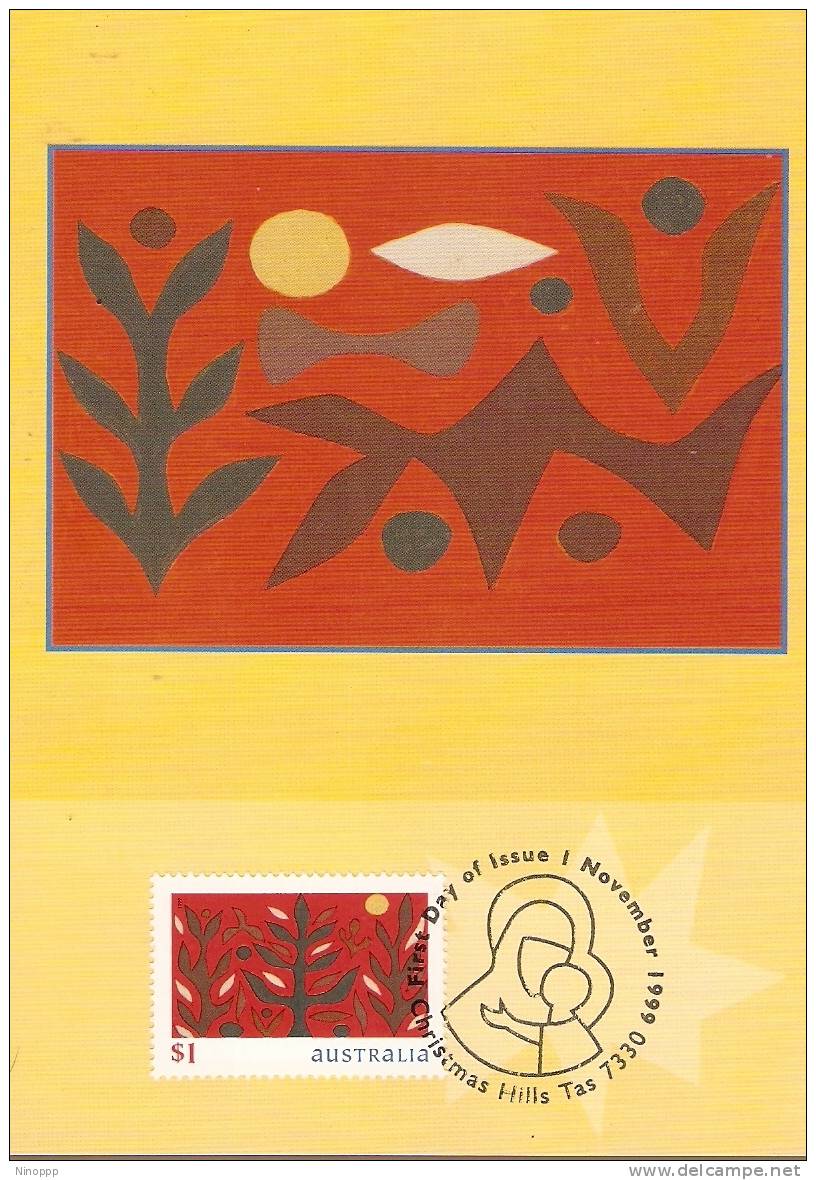 Australia-1999 Christmas,$ 1.00 Abstract   Maximum Card - Maximum Cards