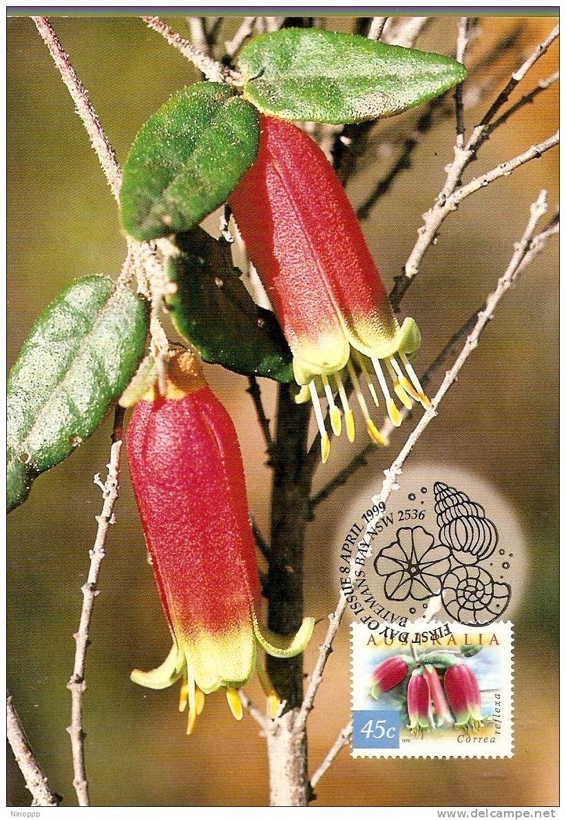 Australia-1999 Coastal Flowers,Native Fuchsia   Maximum Card - Maximum Cards