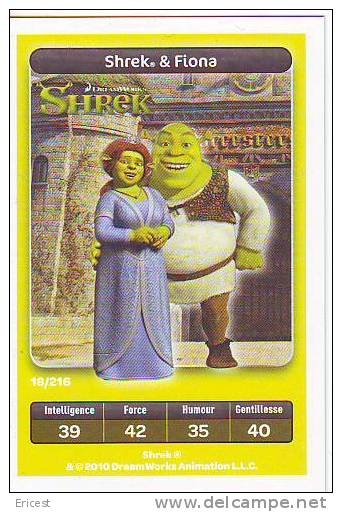 CARTE CARREFOUR DREAMWORKS SHREK SHREK & FIONA 18/216 BON ETAT - Autres & Non Classés