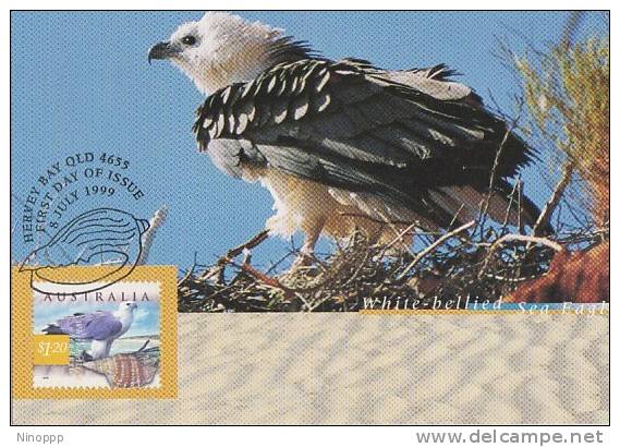 Australia-1999 Nature Of Australia,$ 1.20 White Bellie Sea Eagle Maximum Card - Maximum Cards