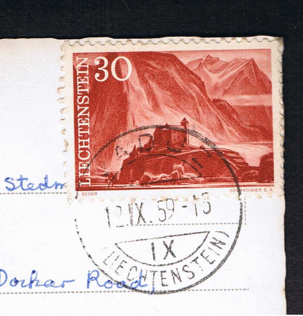 RB 597 - 1959 Real Photo Postcard St. Anton Austria Used From Vaduz Liechtenstein To UK - Covers & Documents