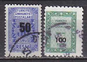 PGL - TURQUIE SERVICE Yv N°80/81 - Timbres De Service