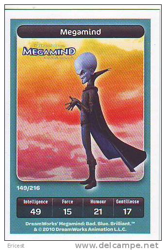 CARTE CARREFOUR DREAMWORKS MEGAMIND MEGAMIND 149/216 BON ETAT - Autres & Non Classés