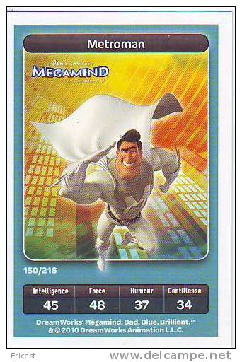 CARTE CARREFOUR DREAMWORKS MEGAMIND METROMAN 150/216 BON ETAT - Autres & Non Classés