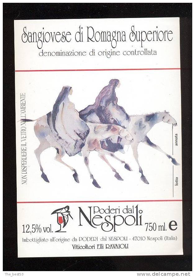 Etiquette De Vin    Nespoli - Horses