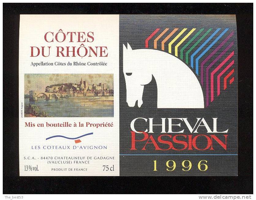 Etiquette De Vin    Cheval Passion - Pferde