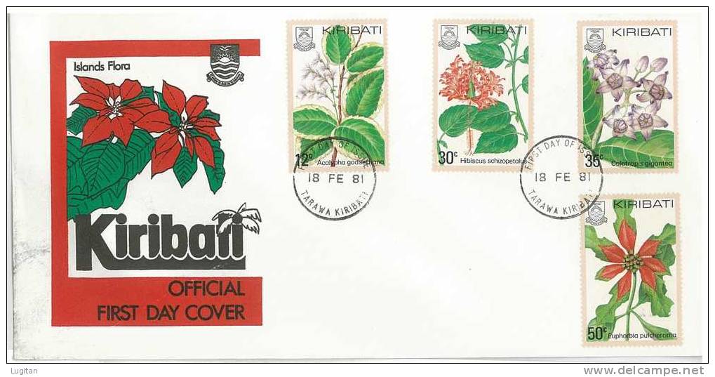 Storia Postale - KIRIBATI - FLORA DELL'ISOLA - ISLAND FLORA - ANNO 1981 - Kiribati (1979-...)