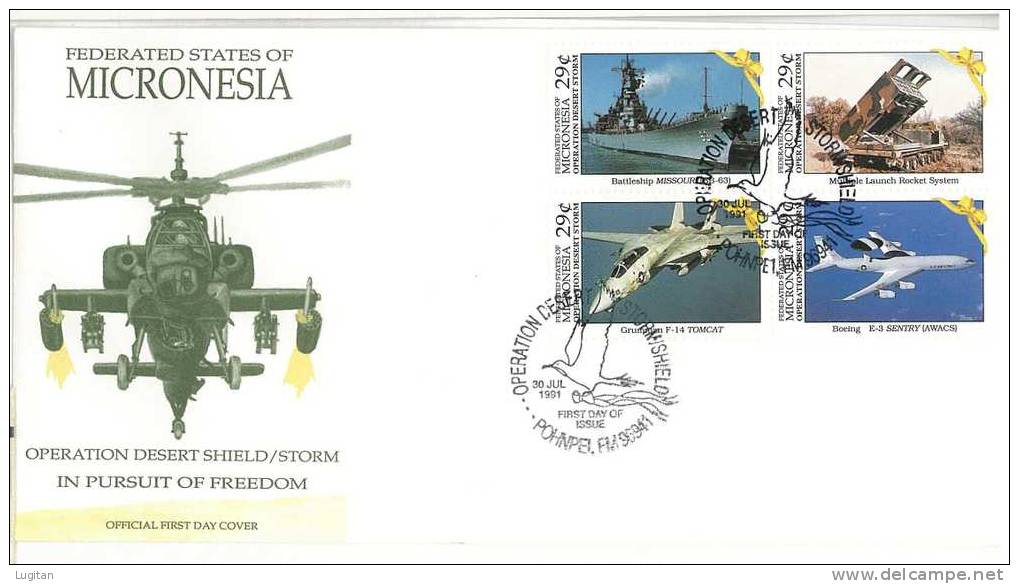 Storia Postale - FEDERATED STATE OF MICRONESIA - OPERATION DESERT SHIELD STORM - IN PURSUIT OF FREEDOM - Mikronesien