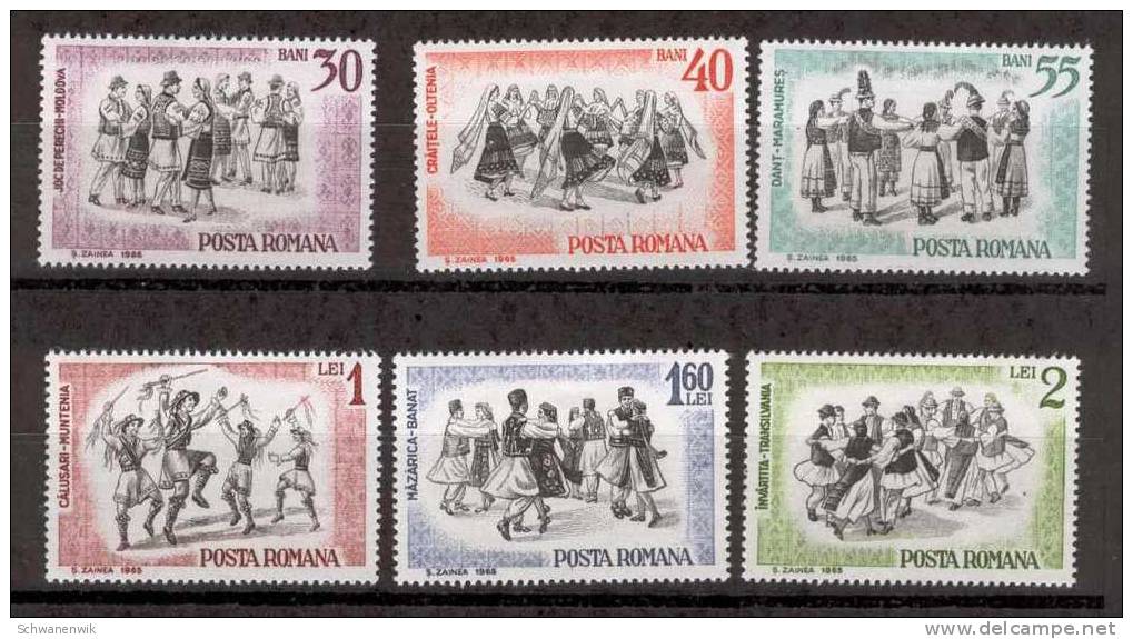 RUMÄNIEN 1966 ,  MiNr 2487 - 2492  , Postfrisch , MNH - Neufs