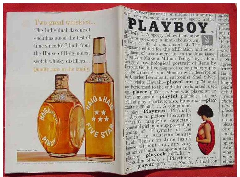 (1039170) PLAYBOY USA. June, 1961. Komplettes Original-Magazin Mit Innenteil. Günstig ! - Lifestyle & Mode