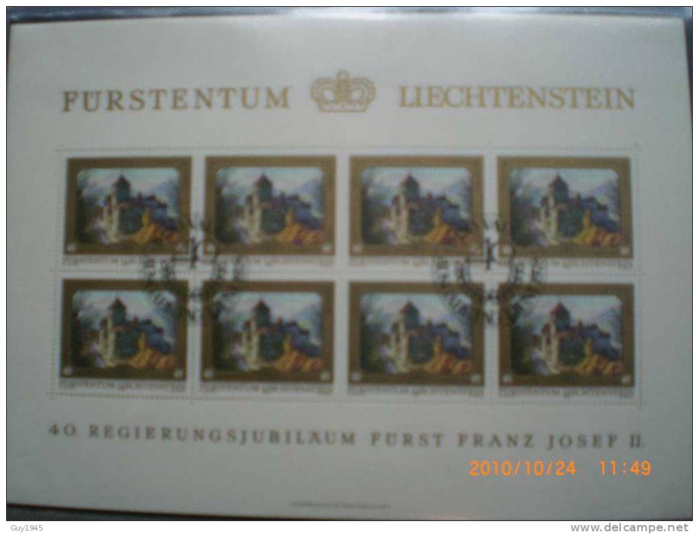 LIECHTENSTEIN : Feuillets TP N° 647/650 ° - Oblitérés