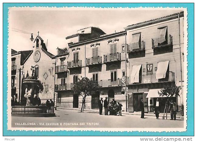 VALLELUNGA PRATAMENO CARTOLINA FORMATO GRANDE VIAGGIATA NEL 1953 - Caltanissetta