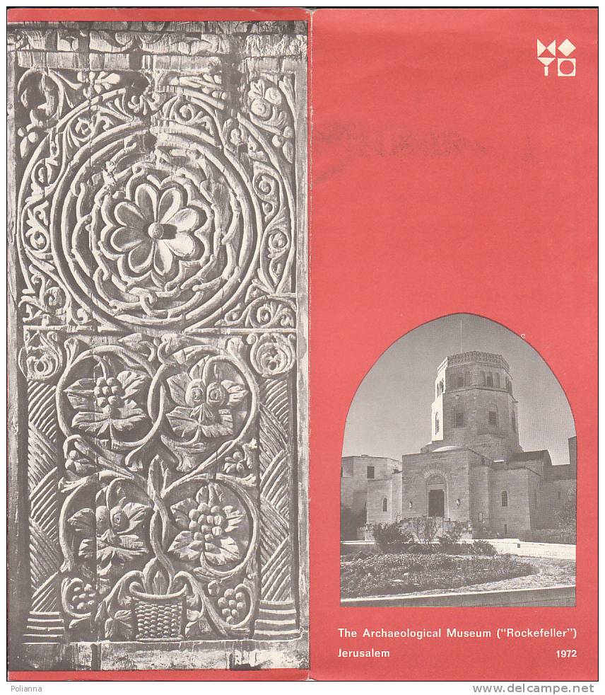 B0283 - Brochure Turistica ISRAELE - THE ARCHAEOLOGICAL MUSEUM "ROCKEFELLER" - JERUSALEM 1972 - Tourisme, Voyages