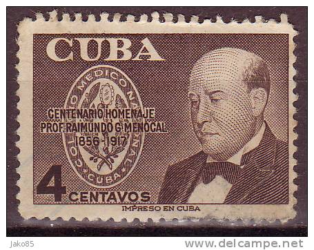 - CUBA - 1956 - YT N° 444  Oblitéré - Dr Menocal - Used Stamps