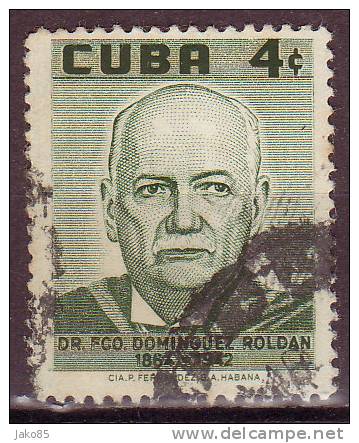 - CUBA - 1958 - YT N° 475  Oblitéré - Dr Roldan - Oblitérés