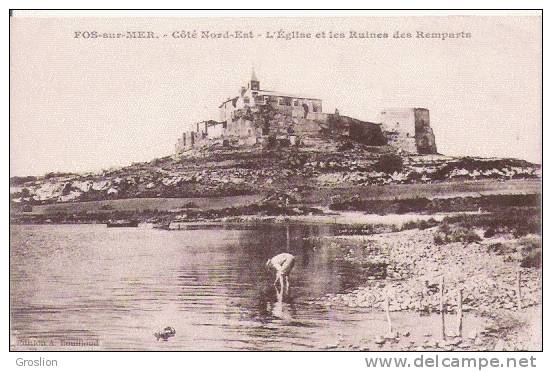 FOS SUR MER COTE NORD EST L'EGLISE ET LES RUINES DES REMPARTS - Sonstige & Ohne Zuordnung