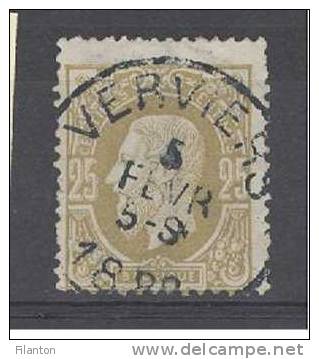 BELGIE - OBP Nr 32  - Leopold II - Cachet  "VERVIERS" (ref. Nr 11) - 1869-1883 Leopold II