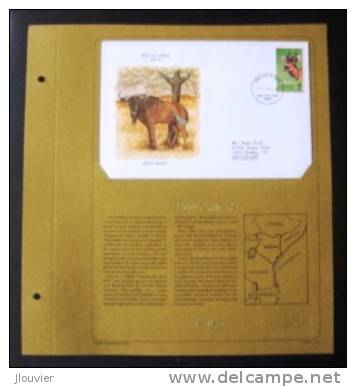 Enveloppe FDC Sur Feuillet - Rare Animals. Kenya 1981. Michel N° 198. - Kenia (1963-...)