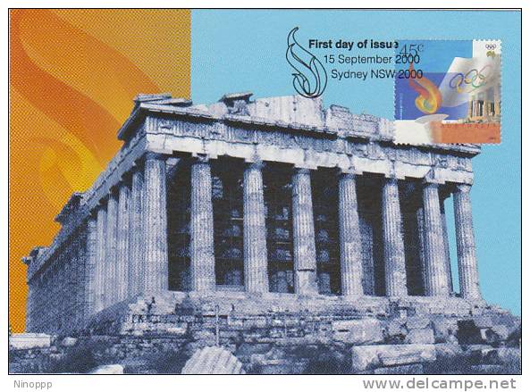 Australia-2000 Sydney Athens,Parthenon   Maximum Card - Maximum Cards