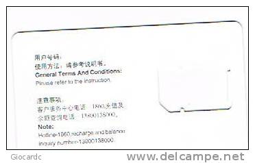CINA  - CHINA MOBILE - GSM SIM CARD (WITHOUT CHIP)   -  KITES  -  RIF. 2771 - Chine