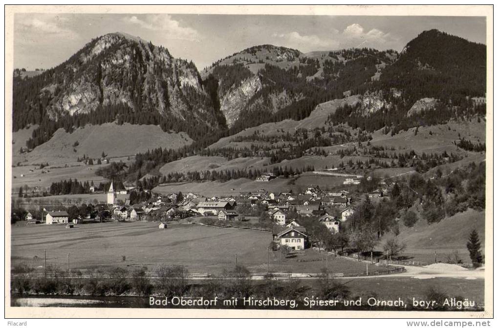9293   Germania  Bad-Oberdorf Mit Hirchberg, Spieser Und Ornach, Bayr.  Allgau  VGSB  1955 - Hindelang