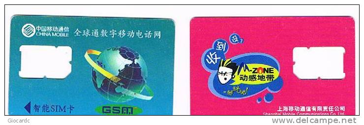 CINA  - CHINA MOBILE- GSM SIM CARD (WITHOUT CHIP)  - SHANGHAI MOBILE CO. LTD M-ZONE  -  RIF. 2777 - China
