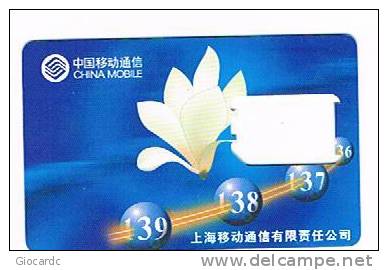 CINA  - CHINA MOBILE- GSM SIM CARD (WITHOUT CHIP)  - FLOWER  -  RIF. 2776 - China