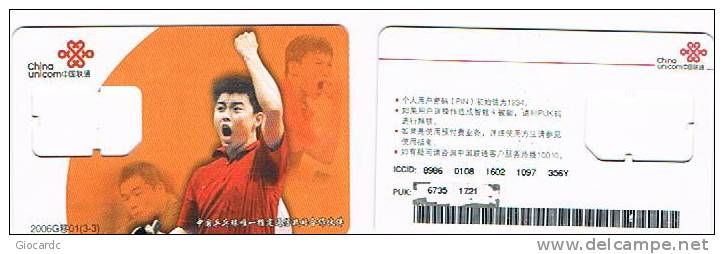 CINA  - CHINA UNICOM- GSM SIM CARD (WITHOUT CHIP)  - PING PONG  2006G 01-3-3   - RIF. 2811 - Chine