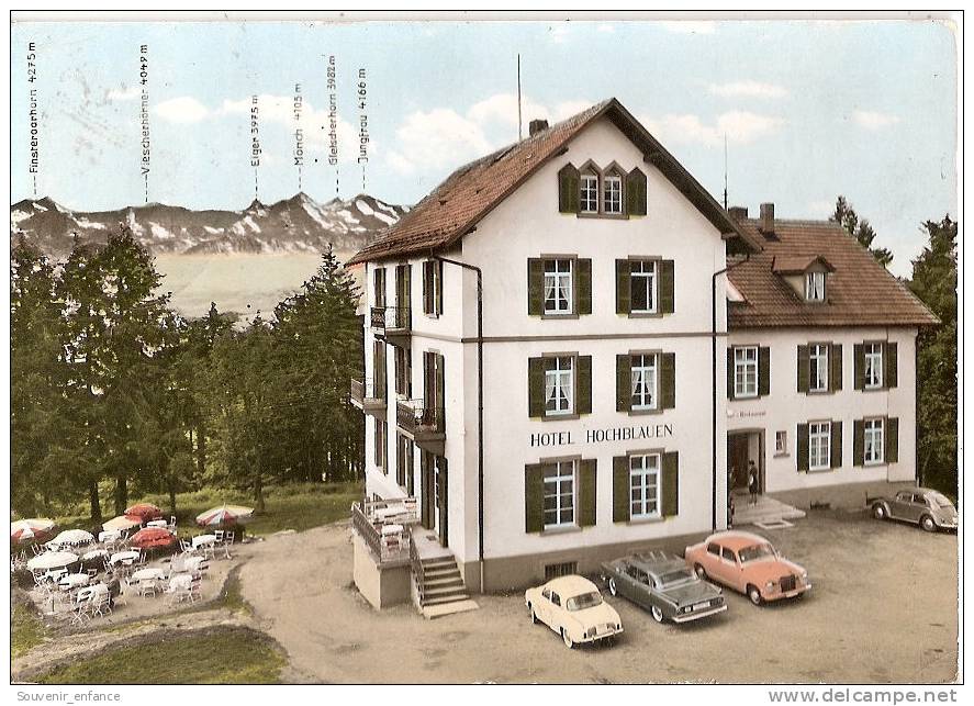 CP Hotel Blochblauen Bei Bodenweiler  Schwarzwald  Bade Wutemberg Allemagne Vieilles Voitures - Badenweiler