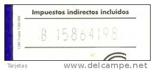 B-043 TARJETA FELIZ 1996 NUMEROS PEQUEÑOS LASER (MUY RARA) - Emissions Basiques