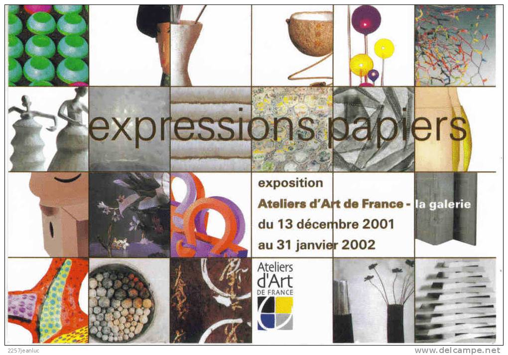 CPM Expressions Papiers Exposition Ateliers D'Art De France 2001 - Unclassified