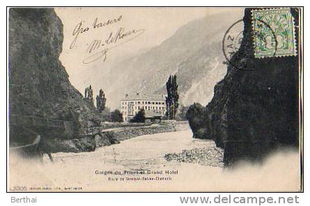 SUISSE VS - Gorges Du Trient Et Grand Hotel - Route De Vernayaz - Salvan - Chamonix - Salvan