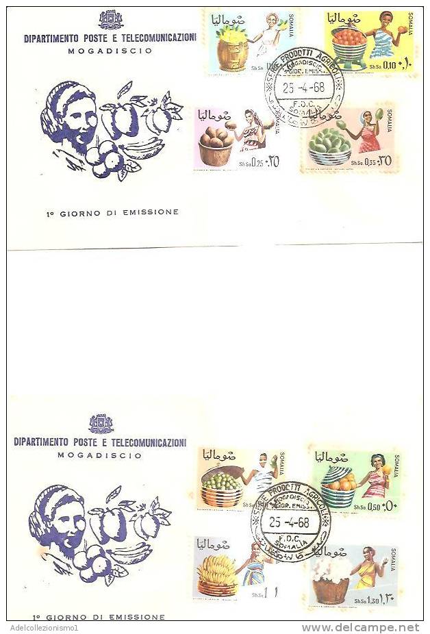 45974)N°2 LETTERE F.D.C SOMALE Con  4 Valori + Annullo - Somalia (1960-...)