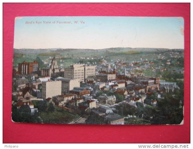Fairmount WV  Birds Eye View   1909 Cancel - Other & Unclassified