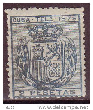 - CUBA - 1879 - YT Timbre Télégraphe  N° 46  * Sans Gomme - - Télégraphes