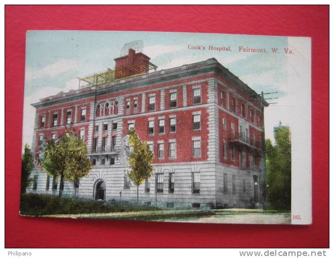 Fairmount WV  Cooks Hospital  1908 Cancel - Autres & Non Classés