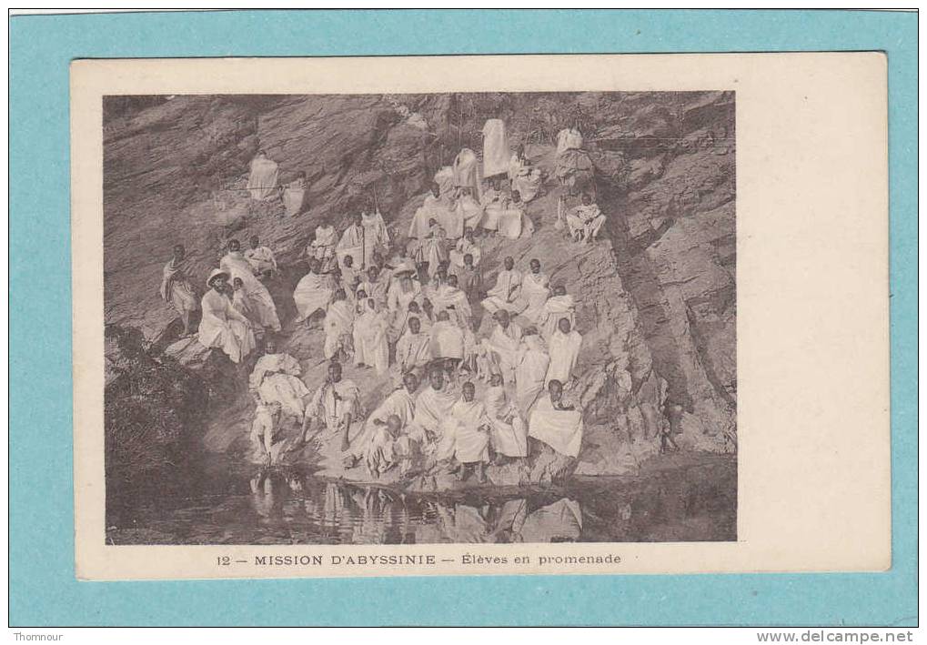 MISSION D´ ABYSSINIE  -  Elèves En Promenade  -  BELLE CARTE ANIMEE - - Etiopia