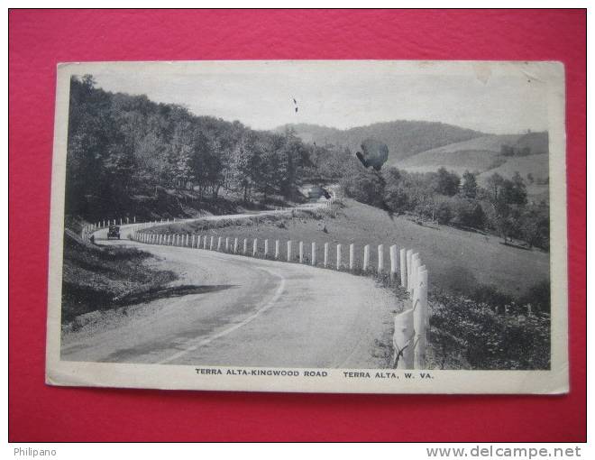 Terra Alta WV  Kingwood Road    1929 Cancel - Huntington