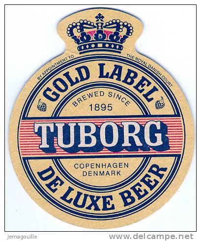 SOUS-BOCKS - TUBORG - GOLD LABEL DE LUXE BEER - COPENHAGEN DENMARK 1895 - 4-01 * - Sous-bocks