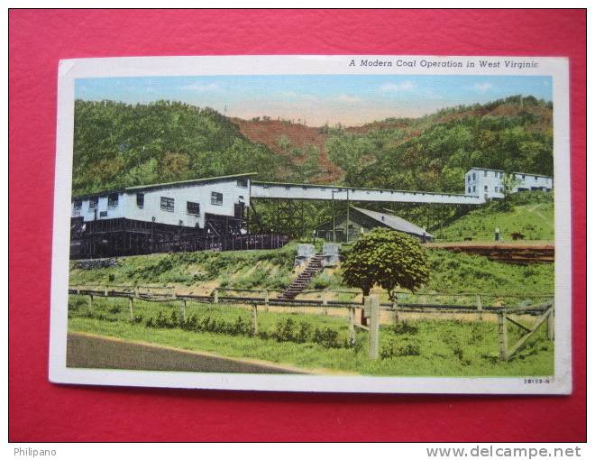 A Modern Coal Operation In West Virginia   Mailed From Bluefield WV  1949 - Charleston