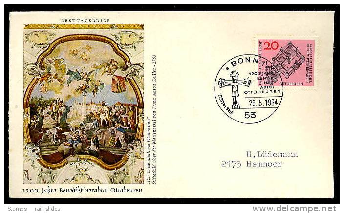 16058) BRD - Mi 428 - FDC - 20Pf     Ottobeuren - Sonstige & Ohne Zuordnung