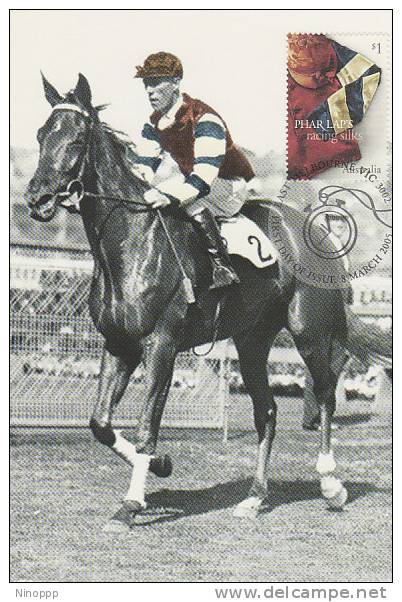 Australia-2005 Sport Heroes,Phar Lap And Jockey Jim Pike  Maximum Card - Cartes-Maximum (CM)