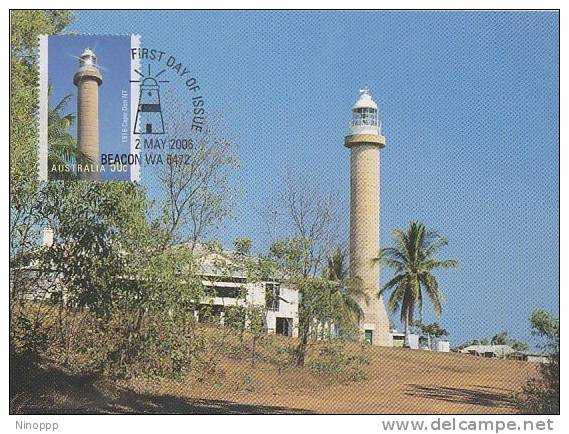 Australia-2006 Lighthouses,50c Cape Don NT    Maximum Card - Cartes-Maximum (CM)