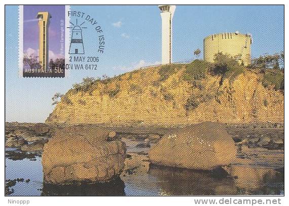 Australia-2006 Lighthouses,50c PointCartwright Qld  Maximum Card - Maximum Cards