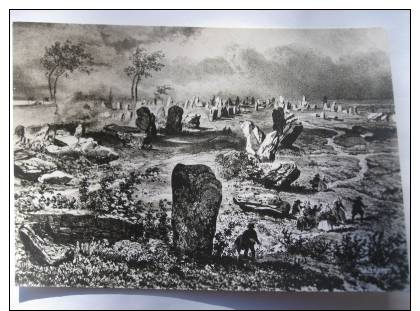 Carnac Gravure XVIII Reproduction   Monuments Druidiques - Dolmen & Menhirs