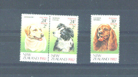 NEW ZEALAND -  1982 Health Dogs MM - Ongebruikt