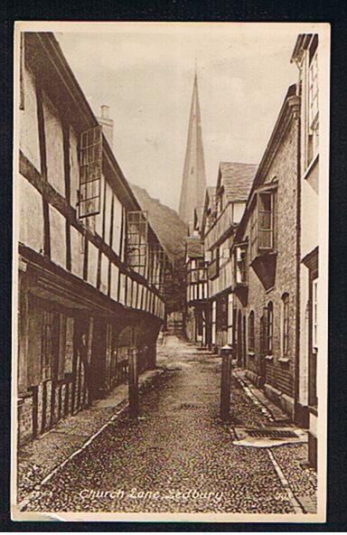 RB 609 - Early Postcard Church Lane Ledbury Herefordshire - Herefordshire