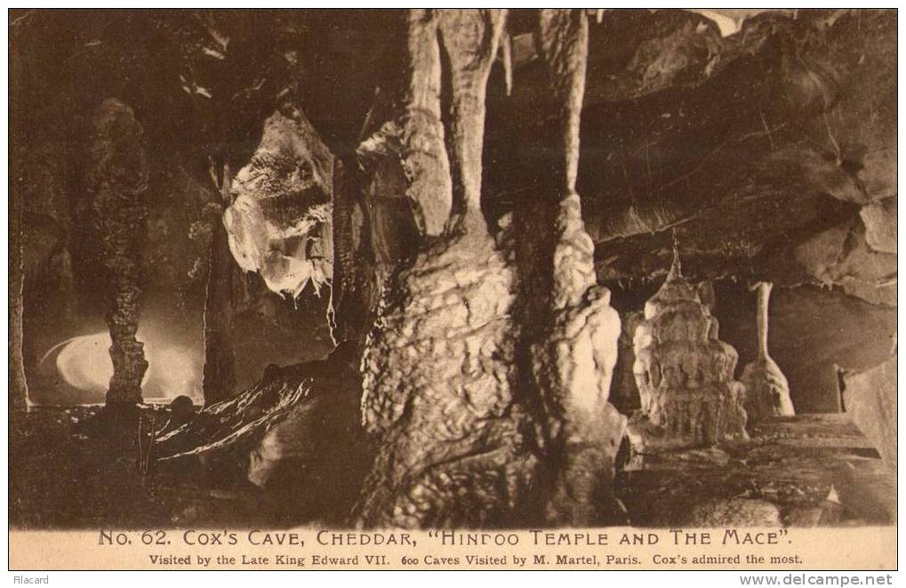 9347   Regno  Unito  Chedar   Cox"s  Cave  "Hindoo  Temple And  The  Mace"   VGSB - Cheddar