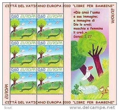 VATICANO – VATICAN CITY - VATICAN - 2010 - EUROPA - 2 BF Da 6 Valori - ** - Unused Stamps