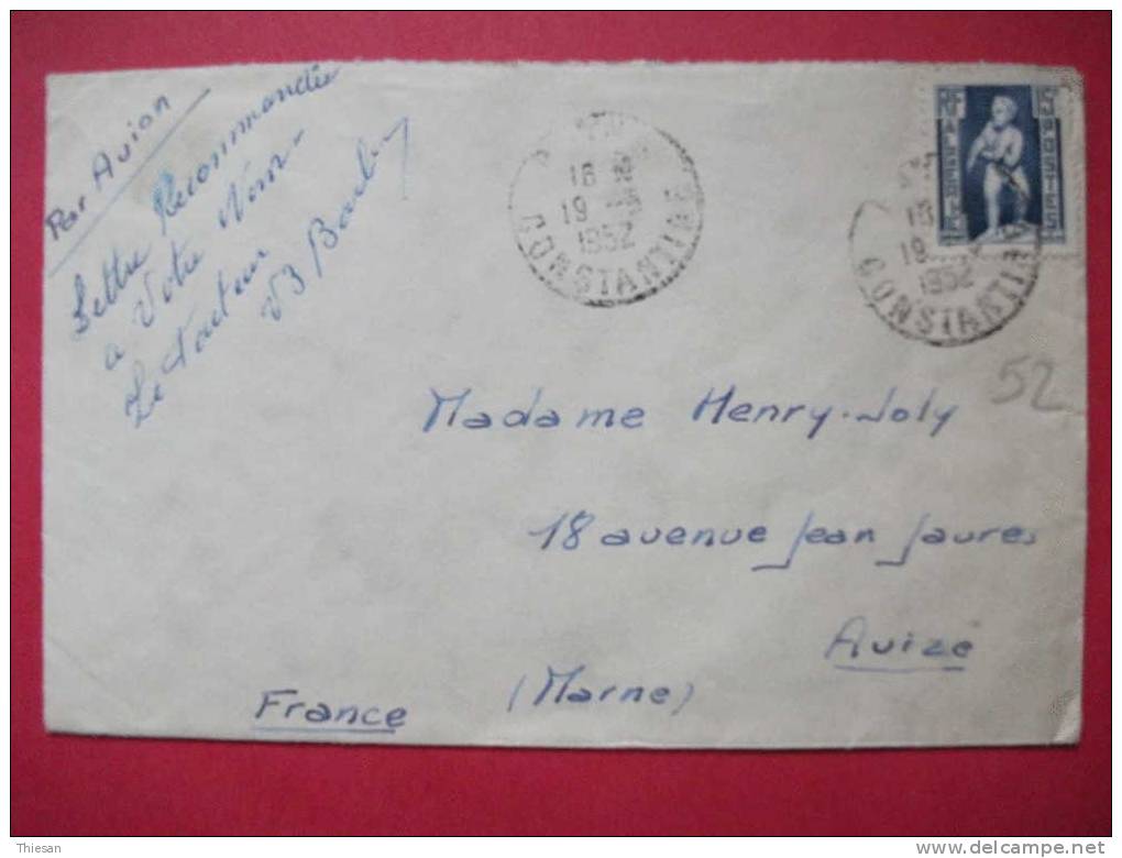 Algérie. Lettre Batna / Constantine 1952 - Lettres & Documents